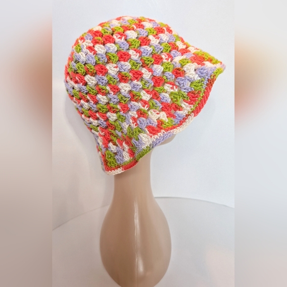 NEW, Crochet sunny bucket hat, handmade, 100% cotton - Picture 4 of 6